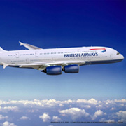Airbus A380 in kleuren van British Airways