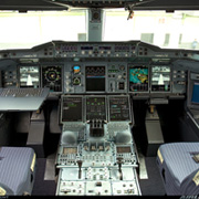 Cockpit van de Airbus A380