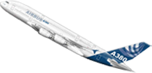 Tekening van een Airbus A380